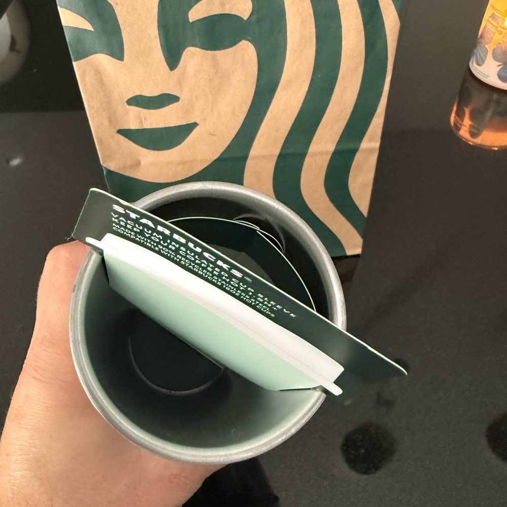Starbucks Vacuum Insulated Cup Sleeve in Mint and White - Picture 3 of 6